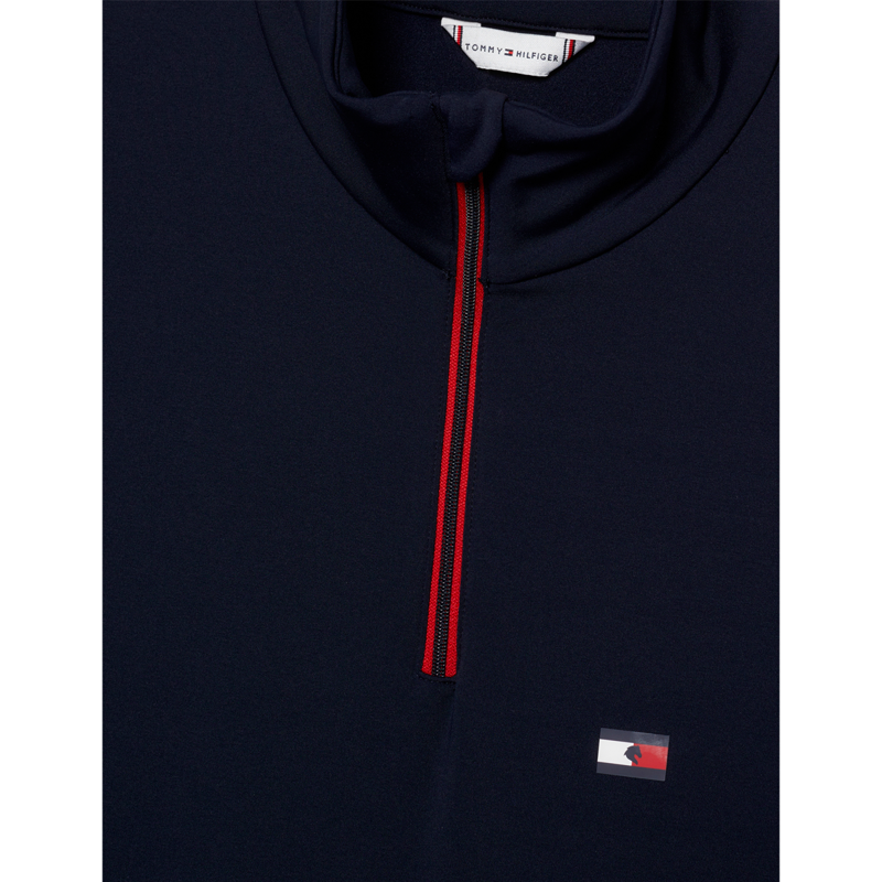 Tommy Hilfiger Women's 1/4 Zip Thermo Shirt - Desert Sky-6